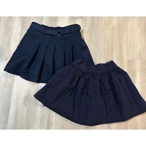 Wonder Nation Oshkosh B'gosh Navy Blue Skirt Set Toddler Girls Size 4T